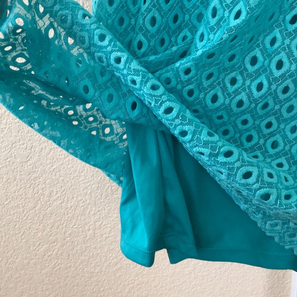 Rabbit Rabbit Rabbit Eyelet Dress Aqua Medium - Picture 8 of 8